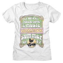 Woodstock Summer of 69 Women&#39;s T Shirt Guitar Hippie Rock Live Festival Merch - £21.31 GBP+
