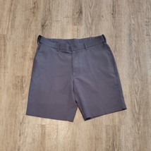 PGA Tour Golf Flat Front Shorts ~ Sz 36 ~ Dark Gray ~ 9.5&quot; Inseam - £16.53 GBP