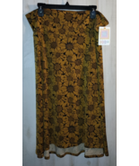 NWT WOMENS LuLaRoe &quot;Azure&quot; BLACK W/ SUNFLOWERS PULL ON KNIT SKIRT SIZE 2XL - €23,06 EUR