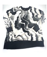Lularoe Hannah Sweatshirt Womens Large Pullover Black White Crewneck Act... - $14.16
