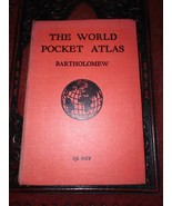The World Pocket Atlas - Bartholomew - 1947 pocket book of the worlds maps - $1,469.40 MXN