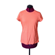 Tek Gear Top Orange Women Short Sleeve Cotton Blend Size Medium Athletic - £14.76 GBP