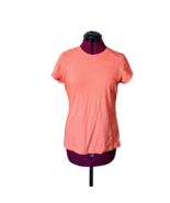Tek Gear Top Orange Women Short Sleeve Cotton Blend Size Medium Athletic - £14.80 GBP