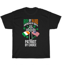 Irish By Blood American By Birth Flag Celtic Cross St Patricks Day T-Shirt Gift - £11.25 GBP+