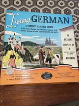 Living German A Complete Language Course 40 Lessons 1956 Boxed Vintage Vinyl - £8.27 GBP