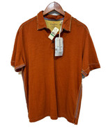 Men’s Tommy Bahamas Collared Short Sleeve Vegas Orange Polo Shirt Large L - £35.05 GBP