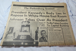 The Parkersburg Sentinel November 23, 1963 Kennedy Lies in State Fire at Norwalk - £8.22 GBP