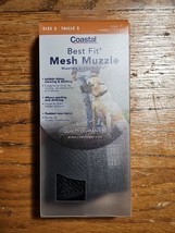 Coastal Best Fit Mesh Comfort Adjustable Dog Muzzle size 5, 7” Nose. NIB - £12.98 GBP