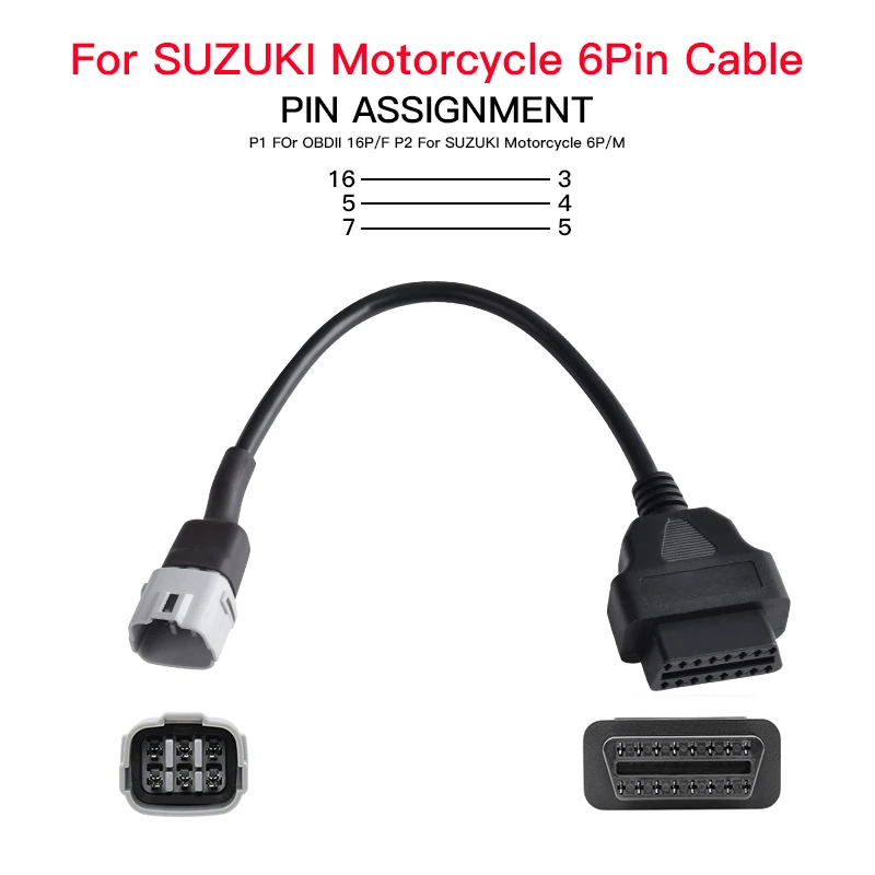 OBD2 Connector for Motorcycle Motobike For YAMAHA 3pin 4pin For  4Pin For KTM 6p - £79.59 GBP