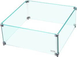 Vevor Fire Pit Wind Guard, 14 X 14 X 6 Inch Glass Wind Guard,, Outdoor - £71.84 GBP