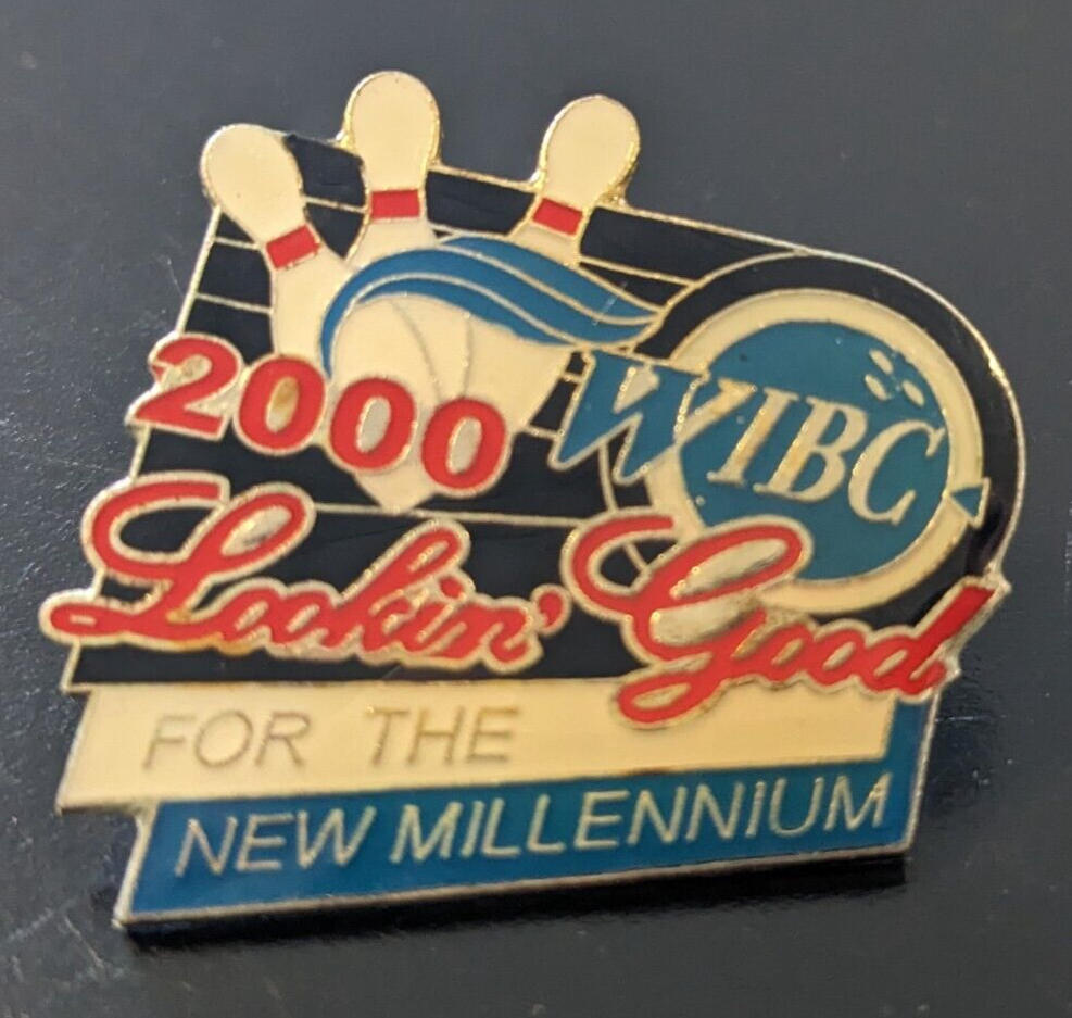 WIBC 2000 Lookin Good For The New Millennium - Bowling - Enamel Lapel Ha... - $9.89