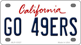 Go 49ers California Novelty Mini Metal License Plate Tag - £11.95 GBP