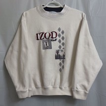 Vintage IZOD Crewneck Sweater Men&#39;s Medium M Embroidered Golf Graphics - $47.02
