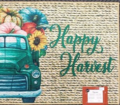Printed Kitchen RUG(20&quot;x32&quot;) Fall Truck W/PUMPKINS &amp; Sunflowers,Happy Harvest,Nr - £17.50 GBP