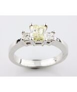 Kostüm Hellgelb Glanzschliff 14k Weiss Gold 1.01ct Verlobungsring Größe ... - €6.045,50 EUR