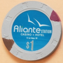 Aliante Station Casino + Hotel Las Vegas, NV $1 Casino Chip - £4.75 GBP