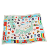 Vintage 50s Distressed Large Silk Japan World Map Military Souvenir Flag... - $2,723.18 MXN