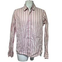 ted baker jean mens size 3 pink circles button up shirt - £19.66 GBP