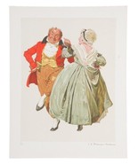 &quot; Dansant Partners &quot; Par Norman Rockwell Lithographie À Arches Papier Et... - $996.90