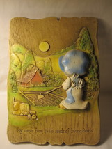 1977 Gregory Campana Wall Plaque: Joy comes from little seeds of loving ... - $12.00
