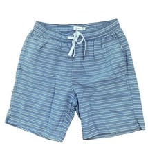 Onia Charles Blue Stripe Swim Trunks Mens Size Medium Swimsuit - £17.40 GBP