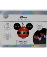 Disney Mickey Swirling Multicolor Christmas Light Hanging Projecton Orna... - £36.01 GBP