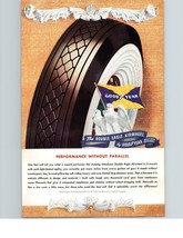 1940 Goodyear Tires Double Eagle Airwheel Vintage Print Ad Whitewall Art... - $10.97