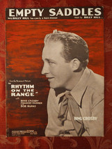 1936 Sheet Music Empty Saddles Bing Crosby Billy Hill - £7.74 GBP