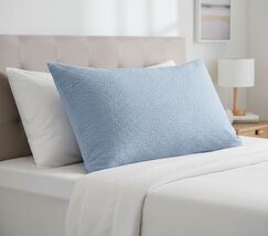 Pillow Sham Mainstays Essential Blue Crinkle Sham King Size 20 x 36 in - $8.41