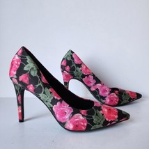 Christian Siriano Payless Pink Floral Closed Pointed Toe Stiletto Pumps Size 8 - £10.80 GBP