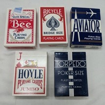Lot Of (5) Poker And Bridge Playing Cards - £15.49 GBP