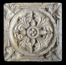Ancient Greek Rosette Kitchen Backsplash Sculpture Relief Tile - £22.49 GBP