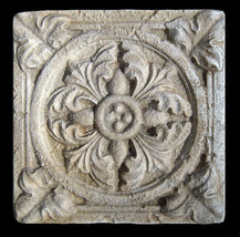 Ancient Greek Rosette Kitchen Backsplash Sculpture Relief Tile - $28.71