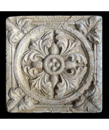 Ancient Greek Rosette Kitchen Backsplash Sculpture Relief Tile - $537.45 MXN