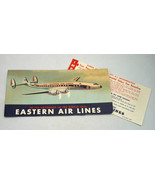 Vintage Eastern Airlines ticket folder Sinclair Oil advertisement 50s - $22.00