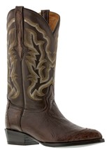 Mens Brown Western Wear Cowboy Boots Real Ostrich Skin J Toe Botas Rancho - £144.76 GBP