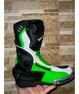 Kawasaki Inspired Motorcycle Riding Boots: Street Bike Gear - $220.00