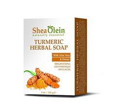 Shea Olein TURMERIC HERBAL SOAP WITH ALOE VERA &amp; HONEY - £6.33 GBP