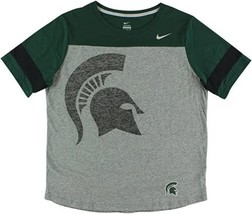 Nike Women&#39;s Michigan State Spartans Champ Short Sleeve T-Shirt, Green/Gray, XL - £20.92 GBP