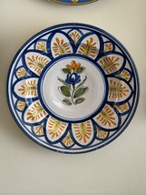 Vintage Spanish 12 3/8&quot; Hand Painted Ceramic Wall Plate Spain - £62.51 GBP