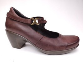 NAOT Distressed Leather Clogs Mary Jane Heeled Clog Shoes Womens Sz 40/ ... - $39.95