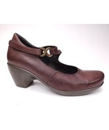 NAOT Distressed Leather Clogs Mary Jane Heeled Clog Shoes Womens Sz 40/ ... - $54.53 CAD