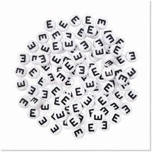 100pcs White Letter Beads 4x7mm Acrylic Alphabet Beads for DIY Bracelets... - $15.83