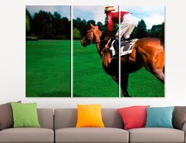 Horse Jumping Canvas Print Sports Wall Art Living Room Home Office Decor Art Gif - £39.16 GBP