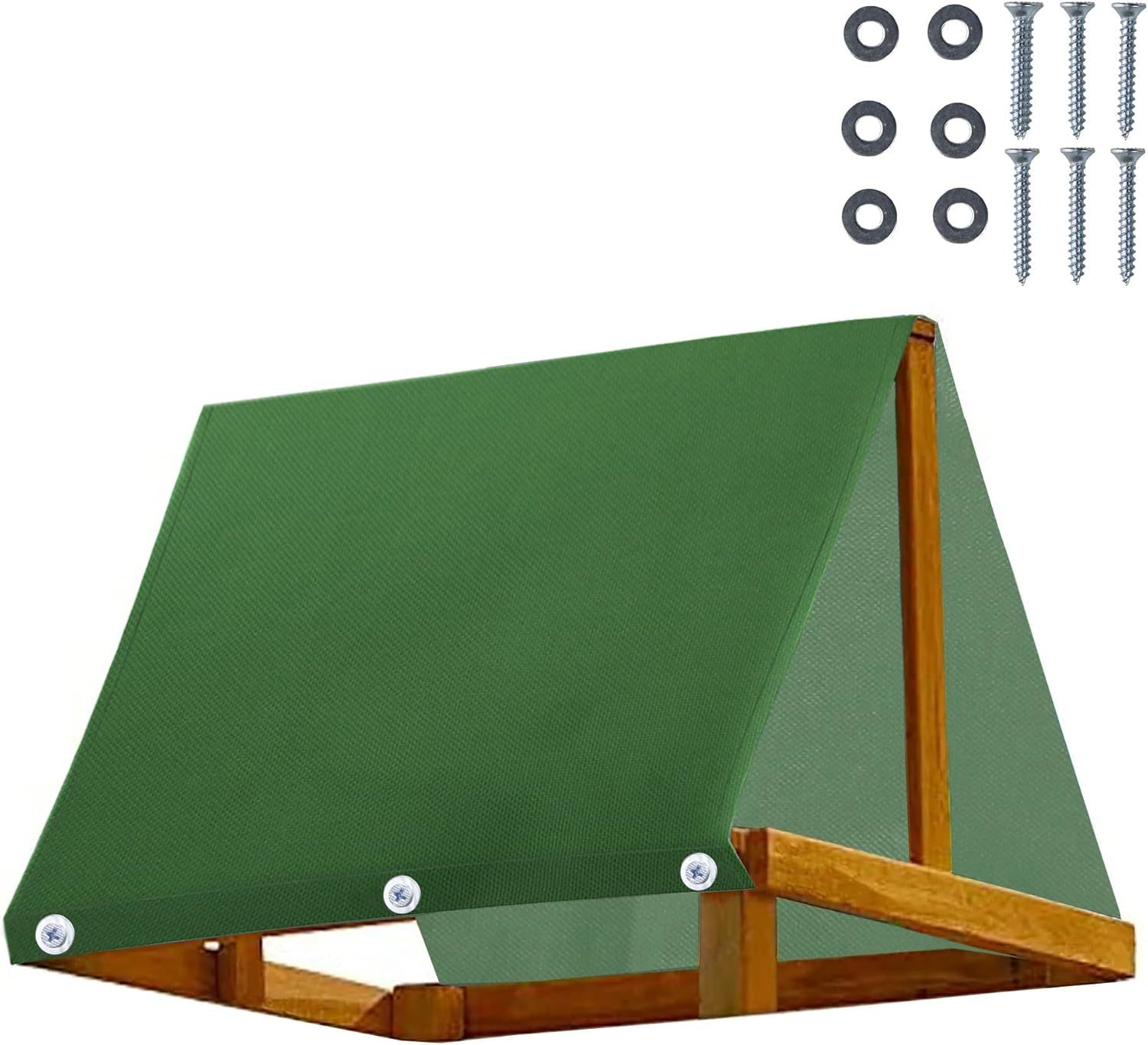 Playground Replacement Canopy, 43&quot; X 90&quot; Outdoor Swingset Shade Kids, Green - $33.58