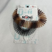 Scunci Stretch Combs Headbands Tortoise Clear Black Styling Hair Band Clip  3 Ct - £4.16 GBP