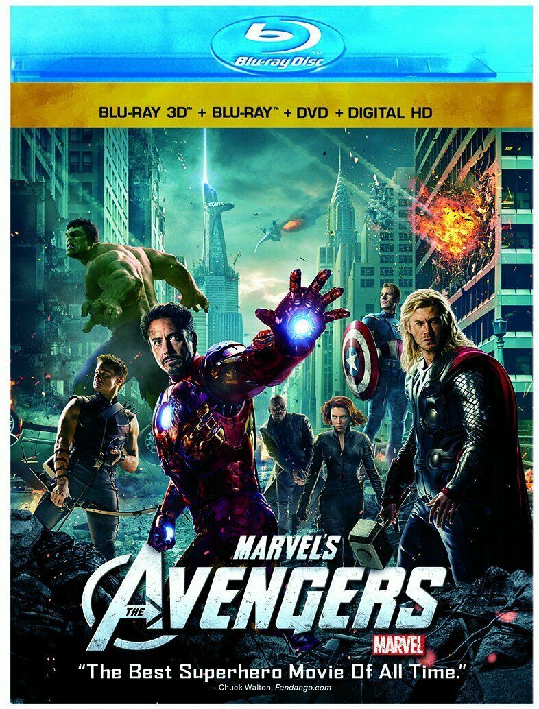 Primary image for The Avengers Blu-ray + 3D + DVD 2012, New Free Shipping