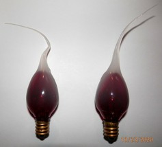 (2) RED Silicone Dipped Steady Burn Bulbs 5w E12 (Candelabra) 6201-71 - $6.00
