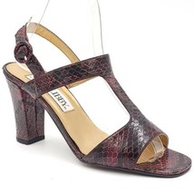 Sam &amp; Libby Women Slingback Sandals Size US 6M Purple Genuine Reptile Leather - £7.05 GBP