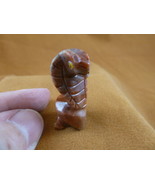 (Y-SNAK-19) little Red COBRA Snake gemstone carving soapstone Peru love ... - $161.03 MXN